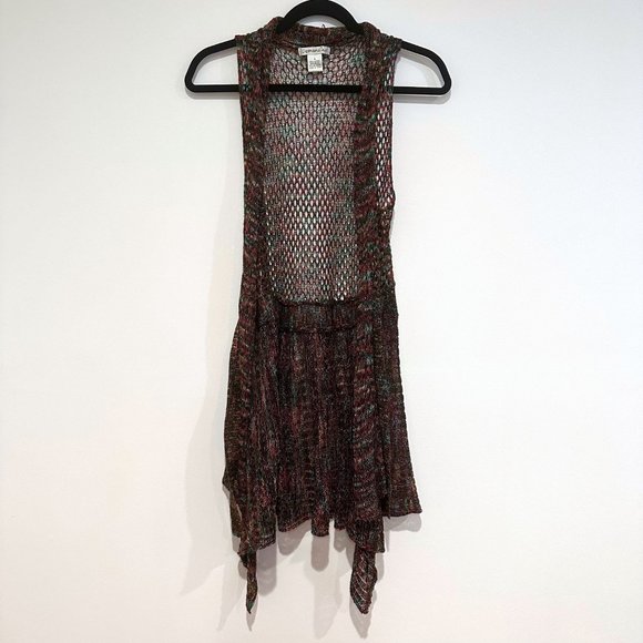 NWOT, Demanding, Multi-Color Knit Long Cardigan Vest, Size Small - Picture 13 of 13